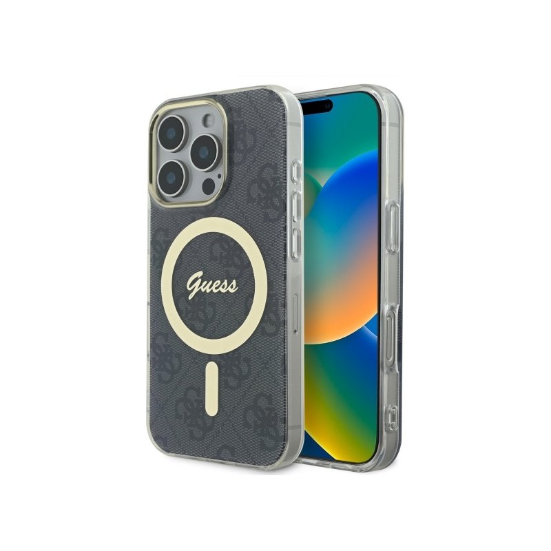 Guess iPhone 16 Pro Max black hardcase IML 4G MagSafe Guess iPhone 16 Pro Max black hardcase IML 4G MagSafe