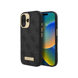 Guess iPhone 16 Plus black hardcase 4G Logo Plate MagSafe