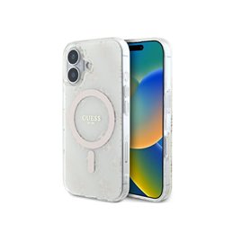 Guess iPhone 16 Plus white hardcase IML 4G Background MagSafe