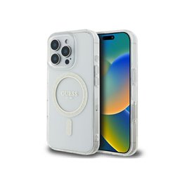Guess iPhone 16 Pro transparent hardcase IML Glitter Circle MagSafe