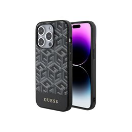 Guess iPhone 15 Pro black hardcase GCube Stripes MagSafe