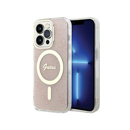 Guess iPhone 15 Pro pink hardcase IML 4G MagSafe