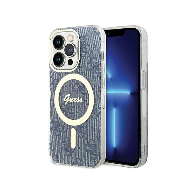 Guess iPhone 15 Pro Max blue hardcase IML 4G MagSafe Guess iPhone 15 Pro Max blue hardcase IML 4G MagSafe