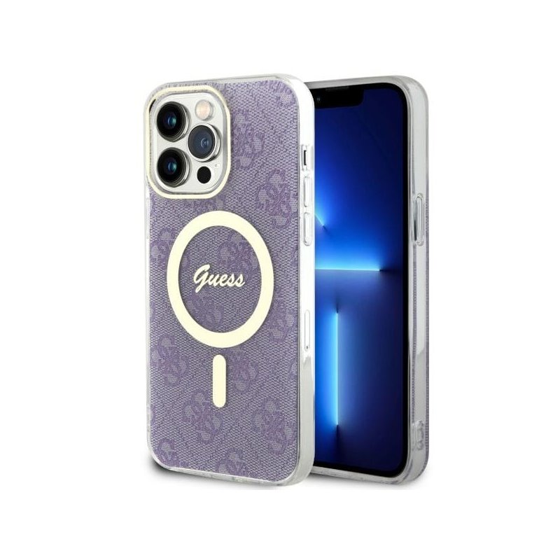 Guess iPhone 14 Pro Max purple hardcase 4G MagSafe