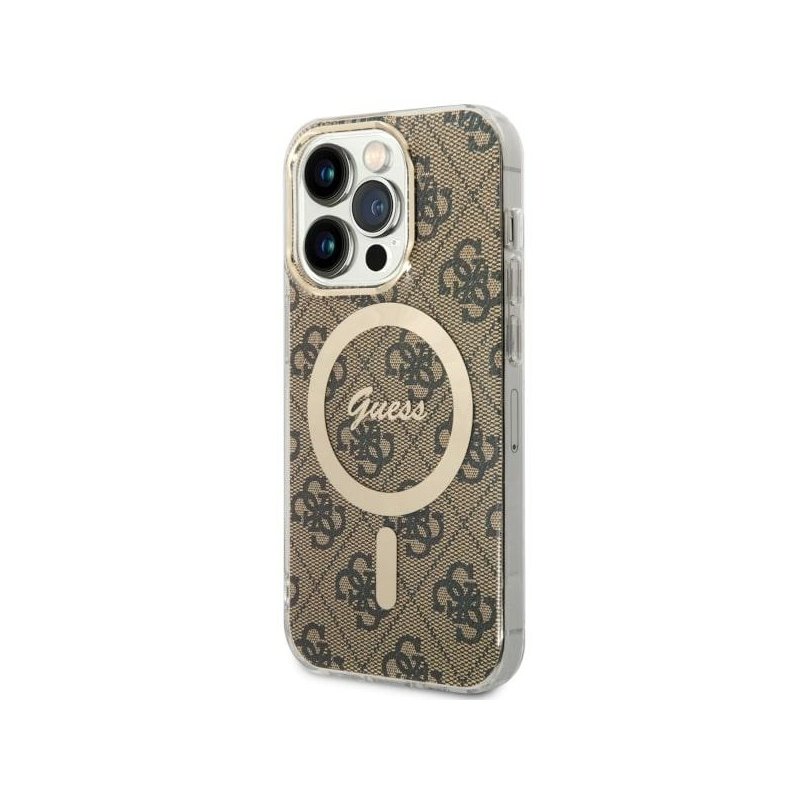 Guess iPhone 14 Pro brown hardcase 4G MagSafe