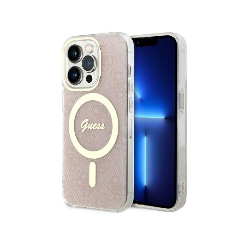 Guess iPhone 14 Pro pink hardcase 4G MagSafe