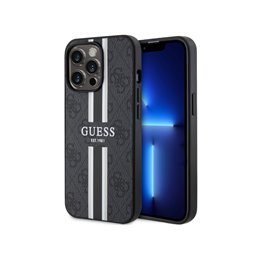 Guess iPhone 13 Pro Max black hardcase 4G Printed Stripes MagSafe
