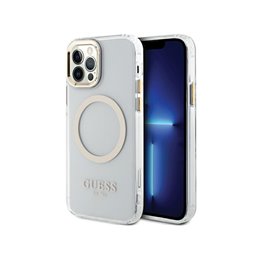 Guess iPhone 12/12 Pro gold hardcase Metal Outline Magsafe