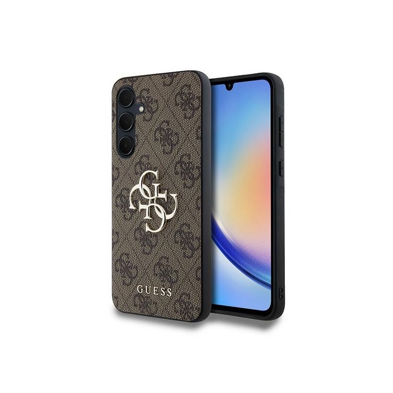 Guess Samsung Galaxy A35 brown hardcase 4G Big Metal Logo