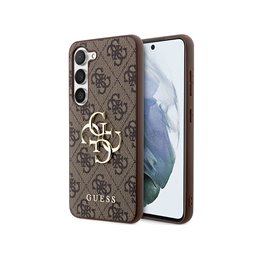 Guess Samsung Galaxy S24 brown hardcase 4G Big Metal Logo