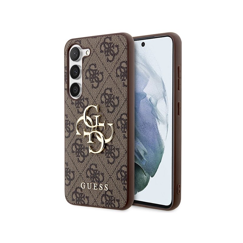 Guess Samsung Galaxy S24 brown hardcase 4G Big Metal Logo Guess Samsung Galaxy S24 brown hardcase 4G Big Metal Logo