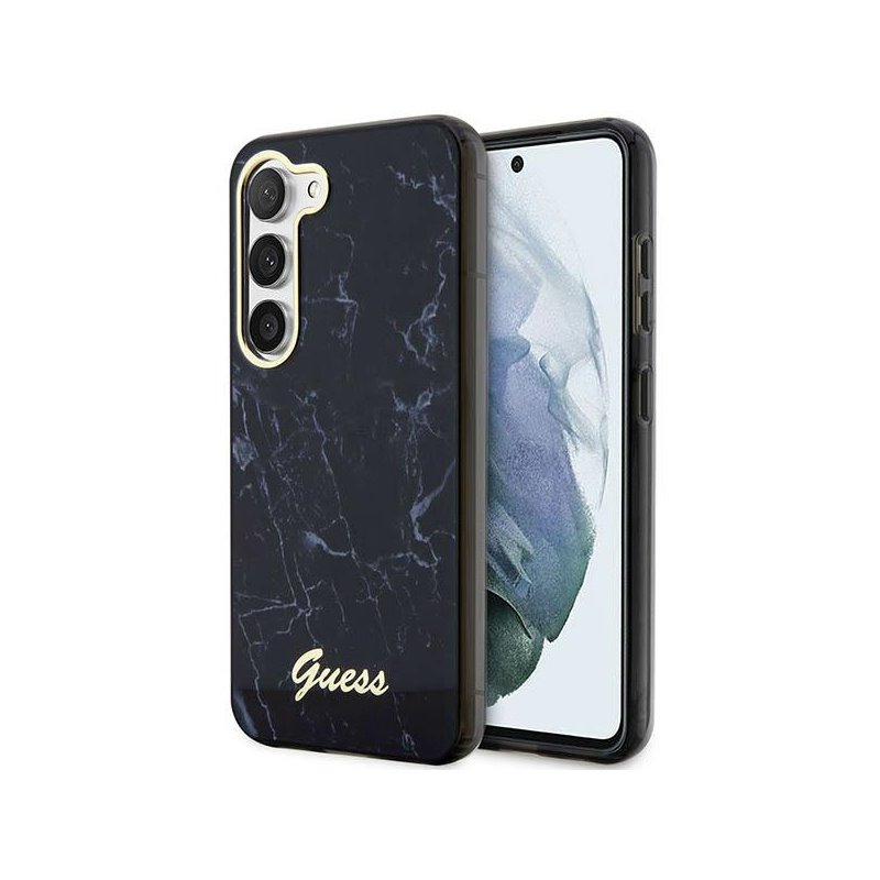 Guess Samsung Galaxy S23 black hardcase Marble Guess Samsung Galaxy S23 black hardcase Marble