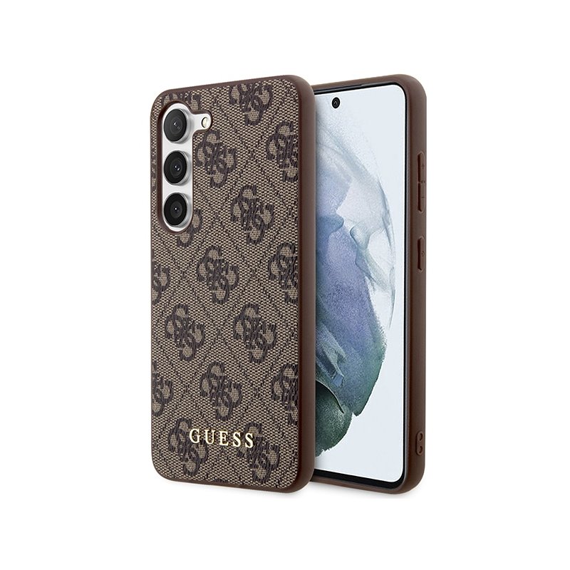 Guess Samsung Galaxy S23 brown hardcase 4G Metal Gold Logo Guess Samsung Galaxy S23 brown hardcase 4G Metal Gold Logo