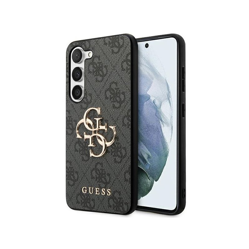 Guess Samsung Galaxy S23 grey hardcase 4G Big Metal Logo Guess Samsung Galaxy S23 grey hardcase 4G Big Metal Logo