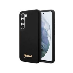 Guess Samsung Galaxy S23+ black hardcase Silicone Vintage Gold Logo