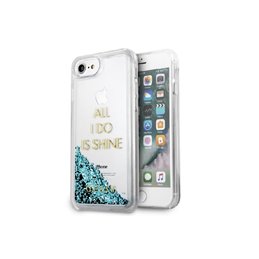 Guess iPhone 6/7/8/SE 2020/SE 2022 blue hardcase Liquid Glitter Party