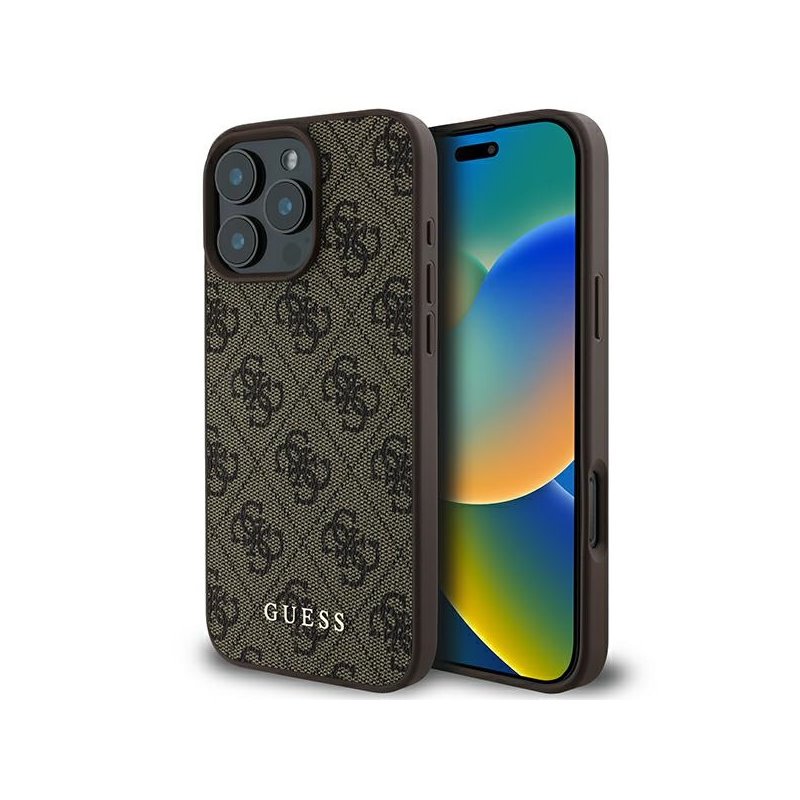 Guess iPhone 16 Pro Max brown hardcase 4G Classic Guess iPhone 16 Pro Max brown hardcase 4G Classic