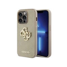 Guess iPhone 15 Pro Max gold hardcase Perforated 4G Glitter