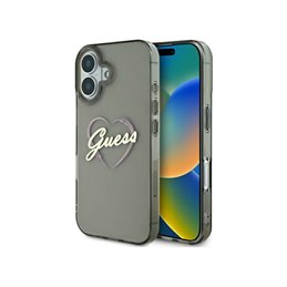 Guess iPhone 16 Plus black hardcase IML Heart