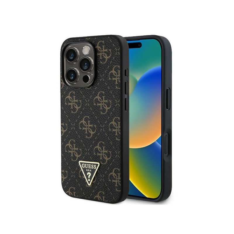Guess iPhone 16 Pro black hardcase New 4G Triangle Guess iPhone 16 Pro black hardcase New 4G Triangle