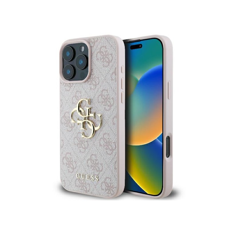 Guess iPhone 16 Pro pink hardcase 4G Big Logo Guess iPhone 16 Pro pink hardcase 4G Big Logo