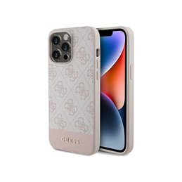 Guess iPhone 15 Pro Max pink hardcase 4G Stripe Collection