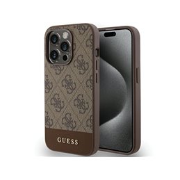 Guess iPhone 15 Pro Max brown hardcase 4G Stripe Collection