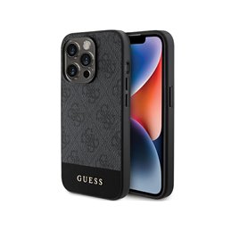 Guess iPhone 15 Pro grey hardcase 4G Stripe Collection