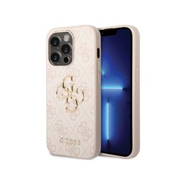 Guess iPhone 15 Pro pink hardcase 4G Big Metal Logo