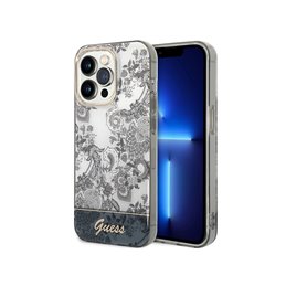 Guess iPhone 14 Pro Max grey hardcase Porcelain Collection