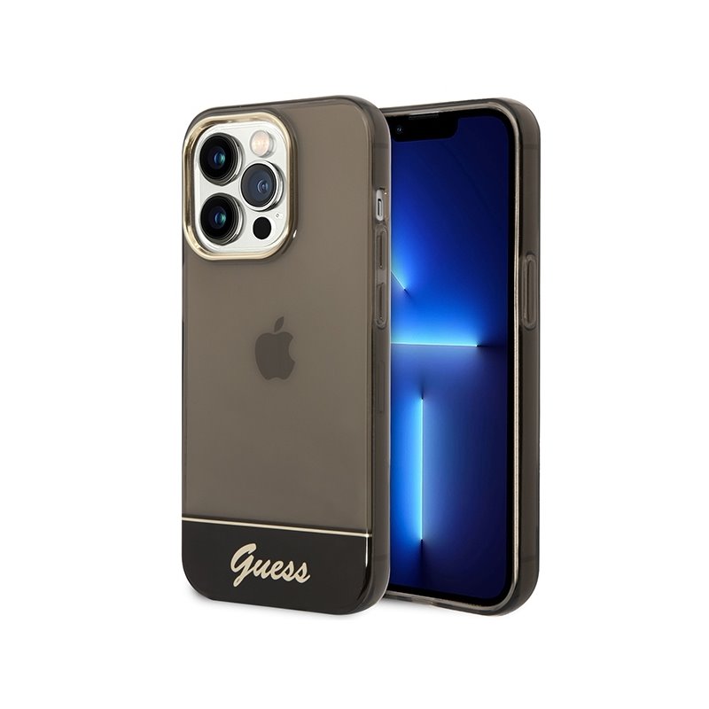 Guess iPhone 14 Pro Max black hardcase Translucent Guess iPhone 14 Pro Max black hardcase Translucent