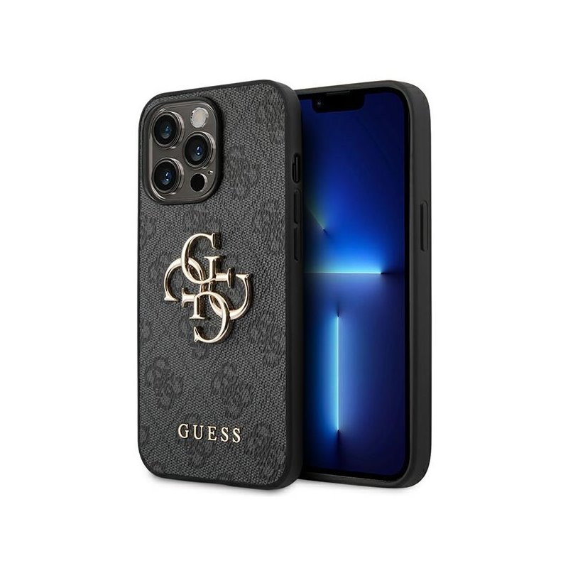 Guess iPhone 14 Pro Max grey hardcase 4G Big Metal Logo Guess iPhone 14 Pro Max grey hardcase 4G Big Metal Logo
