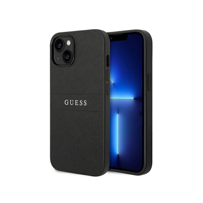 Guess iPhone 14 Plus/15 Plus black Saffiano Strap Guess iPhone 14 Plus/15 Plus black Saffiano Strap
