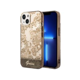 Guess iPhone 14 Plus/15 Plus ochre hardcase Porcelain Collection