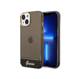 Guess iPhone 14 Plus/15 Plus black hardcase Translucent