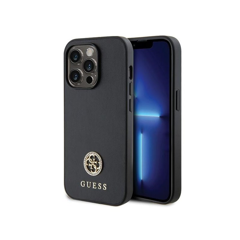 Guess iPhone 13 Pro Max black hardcase Strass Metal Logo