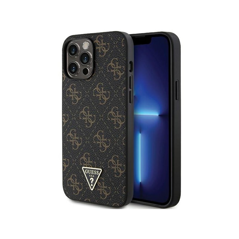 Guess iPhone 13 Pro Max black hardcase 4G Triangle Metal Logo