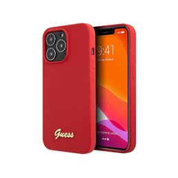 Guess iPhone 13 Pro Max burgundy hardcase Silicone Vintage Gold Logo