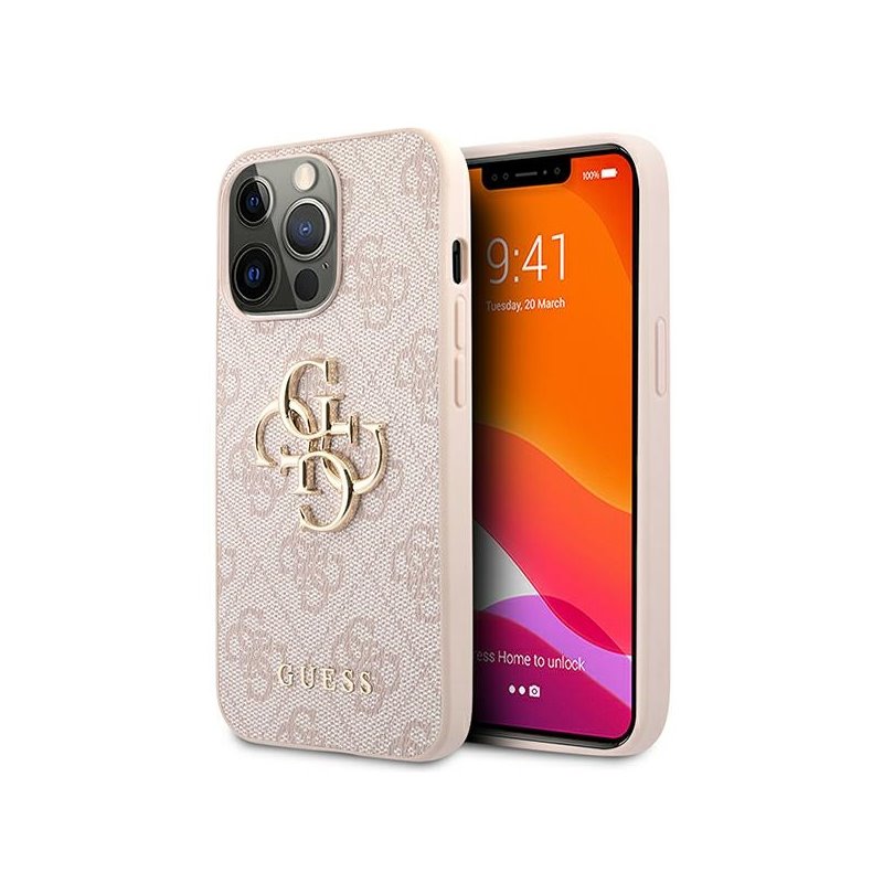 Guess iPhone 13 Pro Max pink hardcase 4G Big Metal Logo