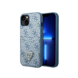 Guess iPhone 13 mini blue hardcase 4G Triangle Logo Cardslot
