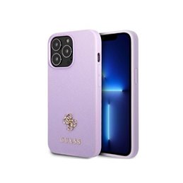 Guess iPhone 13/13 Pro purple hardcase Saffiano 4G Small Metal Logo