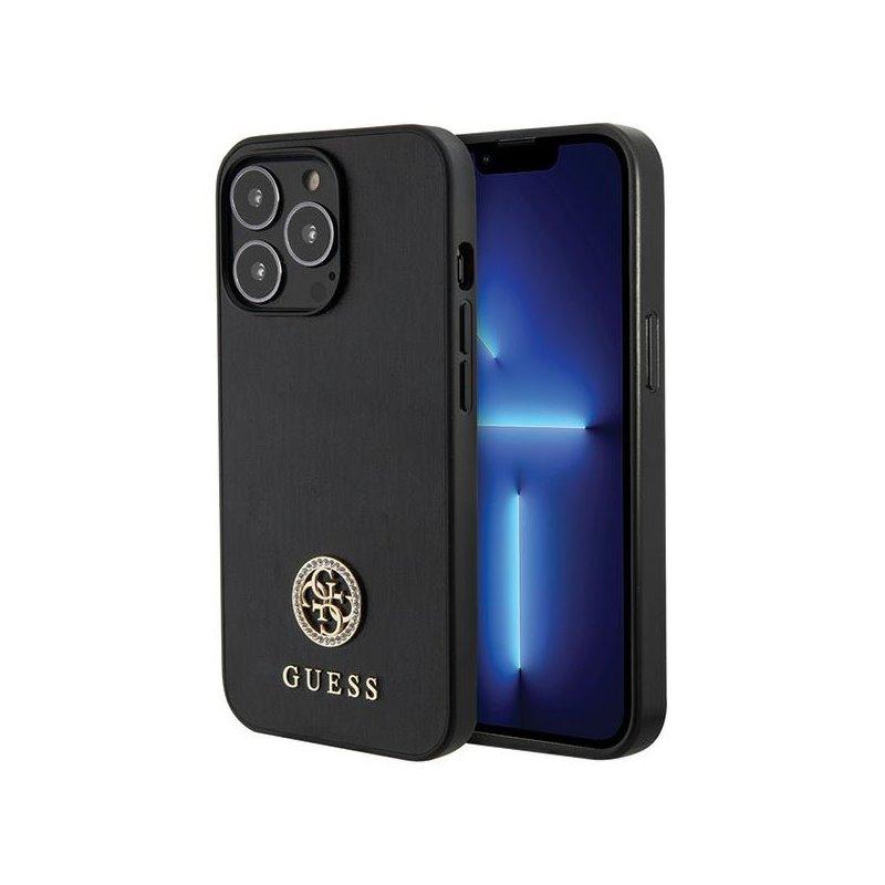 Guess iPhone 13/13 Pro black hardcase Strass Metal Logo
