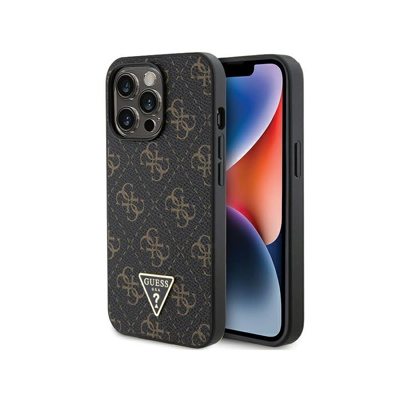 Guess iPhone 13/13 Pro black hardcase 4G Triangle Metal Logo Guess iPhone 13/13 Pro black hardcase 4G Triangle Metal Logo