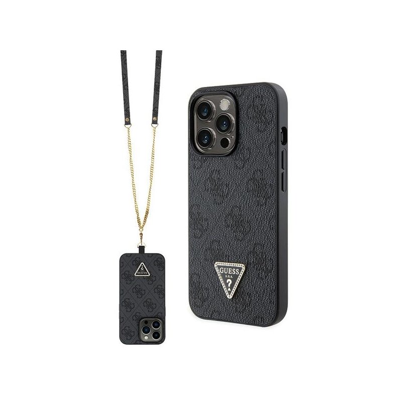 Guess iPhone 13/13 Pro black hardcase Crossbody 4G Metal Logo Guess iPhone 13/13 Pro black hardcase Crossbody 4G Metal Logo