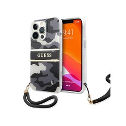 Guess iPhone 13/13 Pro black hardcase Camo Strap Collection