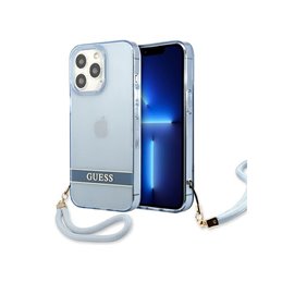 Guess iPhone 13/13 Pro blue hardcase Translucent Stap