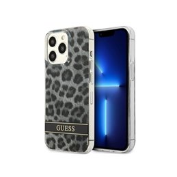 Guess iPhone 13/13 Pro grey hardcase Leopard