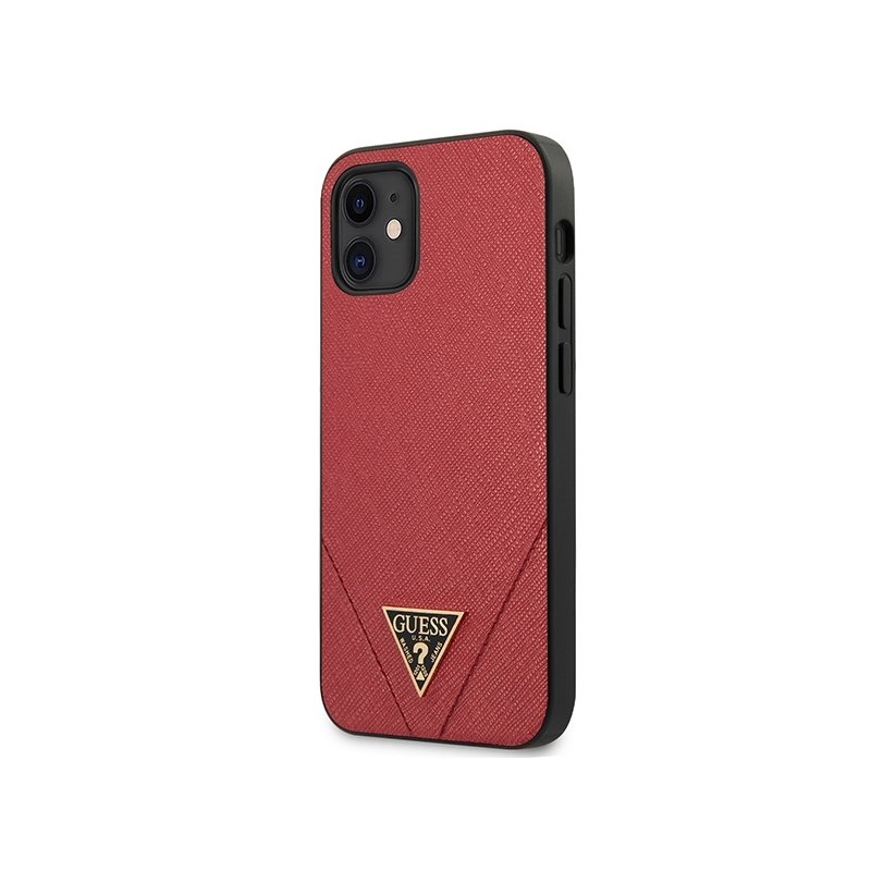 Guess iPhone 12 mini red hardcase Saffiano