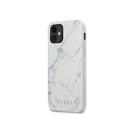 Guess iPhone 12 mini white hardcase Marble