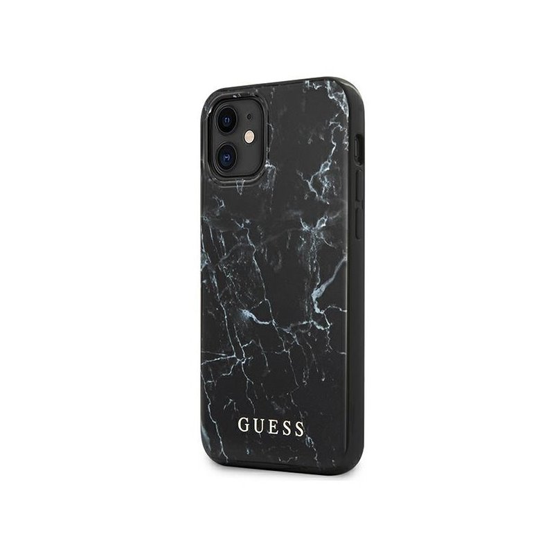 Guess iPhone 12 mini black hardcase Marble Guess iPhone 12 mini black hardcase Marble
